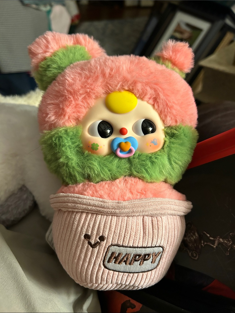 Plush Baby Three Cactus. Plant Happy with Paci